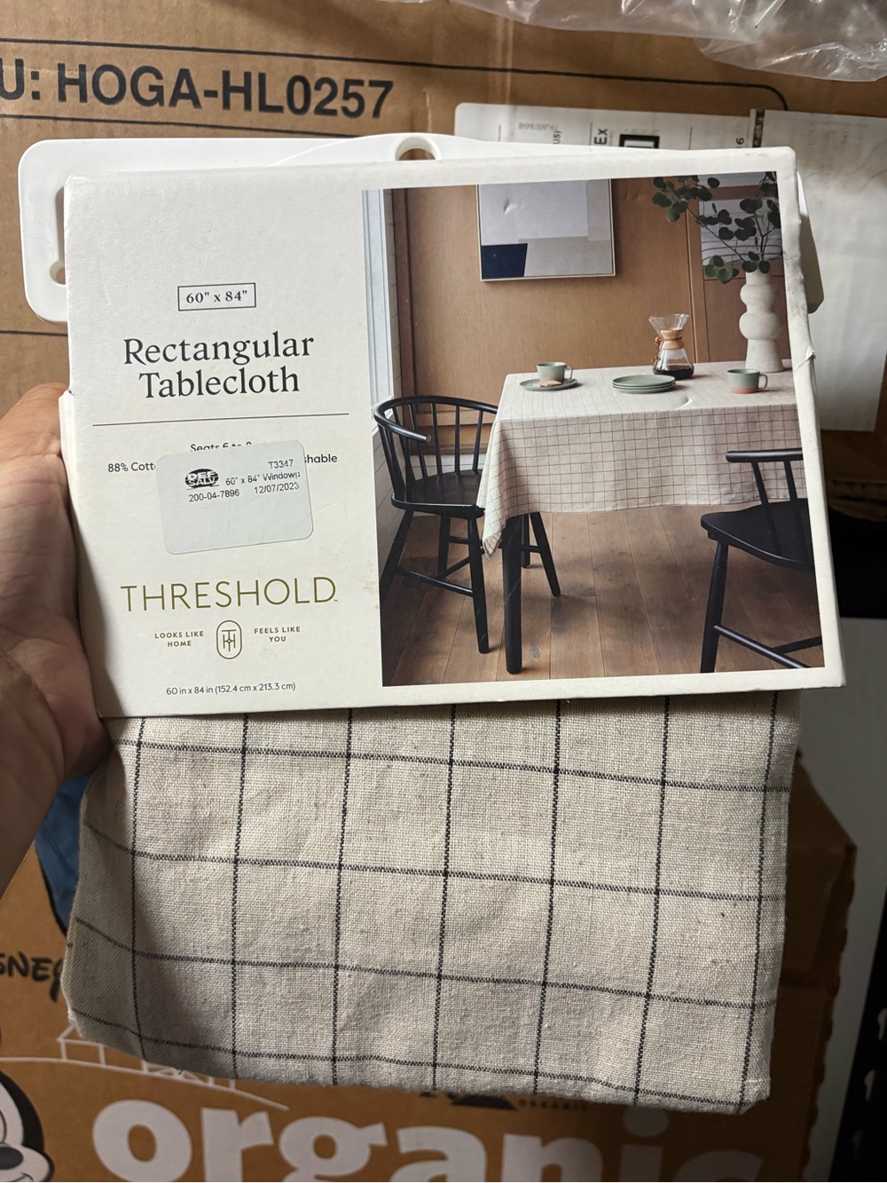 Farmhouse Windowpane Plaid rectangle tablecloth - Threshold